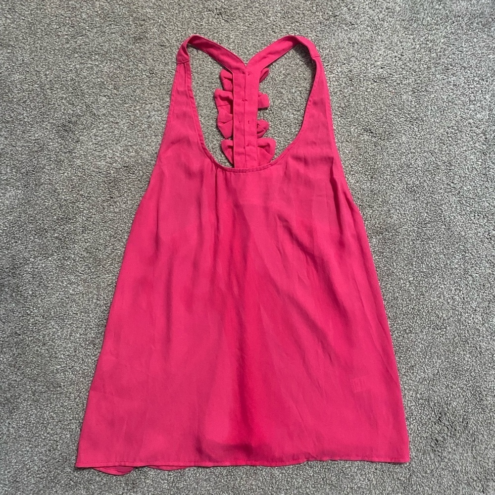 Poetry Womens hot pink sleeveless blouse, small​​​